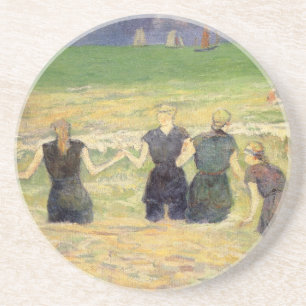 Women Bathing Dieppe by Paul Gauguin Coaster
