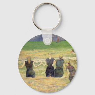 Women Bathing Dieppe by Paul Gauguin Key Ring