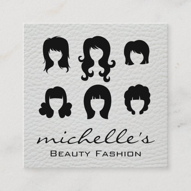 Women Beauty | Hairstylist | Makeup Square Business Card (Front)