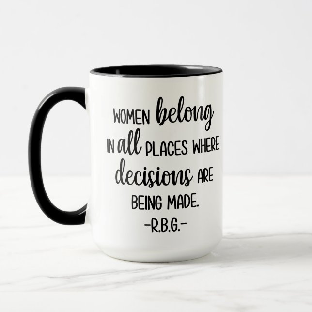 Women belong in all places where decisions mug (Left)