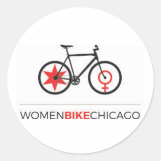 Women Bike Chicago - Urban Upright Design Stickers