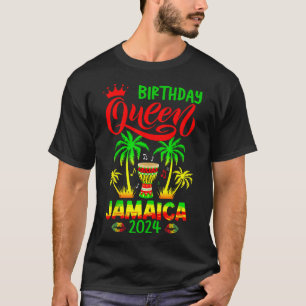 Women Birthday Queen Party Jamaica Girls Trip 2024 T-Shirt