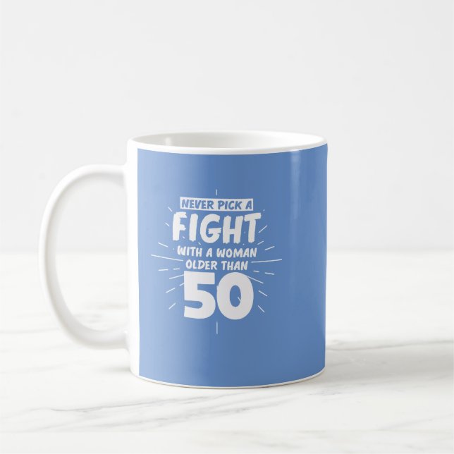 Women Birthdays 50th Birthday 50 Years Funny Gift Coffee Mug (Left)