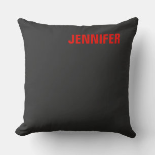 Women Black Colour Your Name Customise Gift Cushion