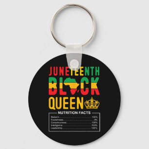 Women Black Queen Nutritional Facts 1865 Gifts Key Ring