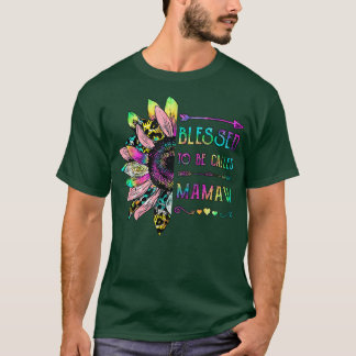 Women Blessed To Be Called Mamaw Sunflower Mothers T-Shirt