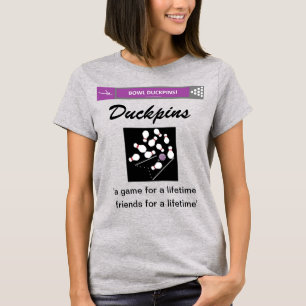 Women Bowl Duckpins with Duckpin Houses T-Shirt