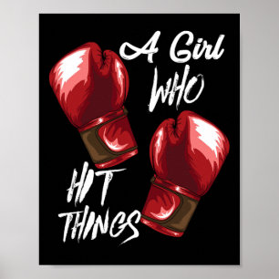 Women Boxing Kickboxing A Girl Who Hit Things Poster