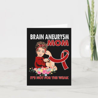 Women Brain Aneurysm Awareness Ribbon  Card