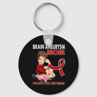Women Brain Aneurysm Awareness Ribbon  Key Ring