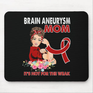 Women Brain Aneurysm Awareness Ribbon  Mouse Pad