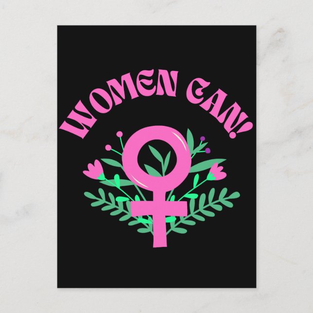 Women Can Feminist Postcard (Front)