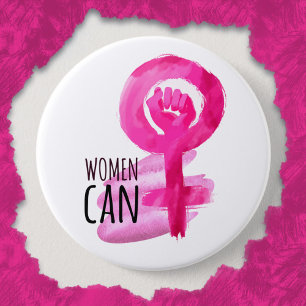 Women Can Solidarity Button