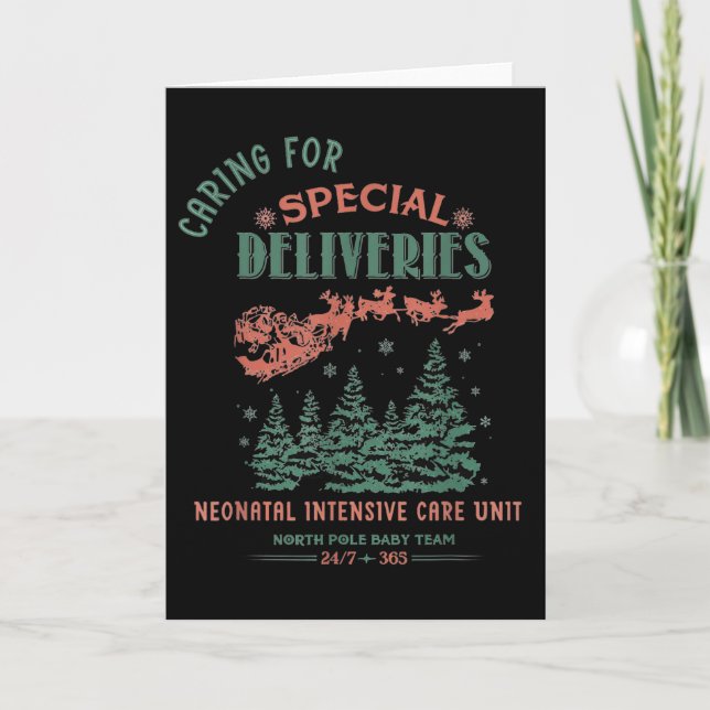 Women Caring For Special Deliveries Nicu Nurse Chr Card (Front)