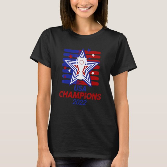 Women Championship Usa 2022 Champions Soccer Footb T-Shirt (Front)