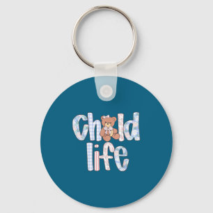 Women child life specialist cls coquette preppy key ring