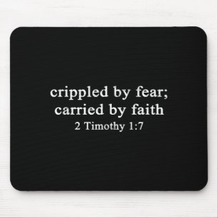 Women Christian Crippled By Fear Carried By Faith Mouse Pad