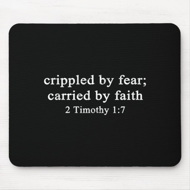 Women Christian Crippled By Fear Carried By Faith  Mouse Pad (Front)