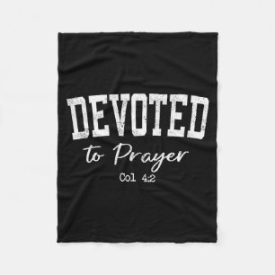 Women Christian Shirts Devoted To Prayer Bible Wor Fleece Blanket