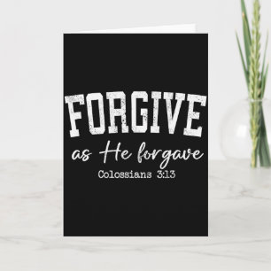 Women Christian Shirts Forgive As He Forgave Worsh Card