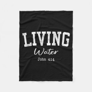 Women Christian Shirts Living Water Bible Worship Fleece Blanket