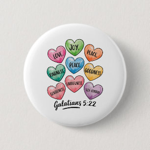 Women Christian Valentine Galatians Conversation H 6 Cm Round Badge