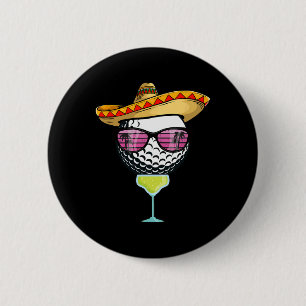 Women Cinco De Mayo Golf Ball With Sombrero Margar 6 Cm Round Badge