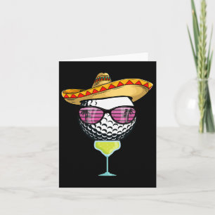 Women Cinco De Mayo Golf Ball With Sombrero Margar Card