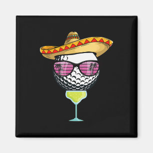 Women Cinco De Mayo Golf Byll With Sombrero Margar Magnet