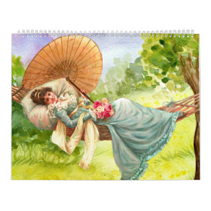  Women Classic Ladies Fine Art Painting 2025  Calendar