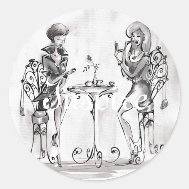 Women Classic Round Sticker (Front)