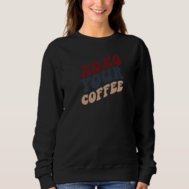 Women Coffee Retro Vintage Sweatshirt (Front)