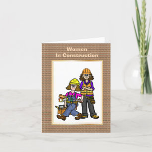 Women Construction Workers Greeting Card
