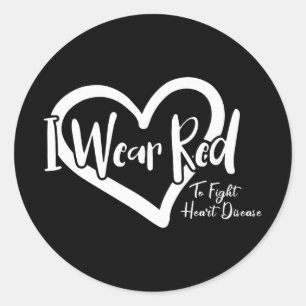 Women Costume Aka Pink Goes Red For Heart Health A Classic Round Sticker