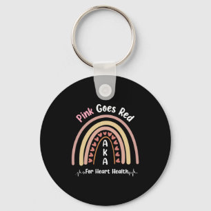 Women Costume Aka Pink Goes Red For Heart Health A Key Ring
