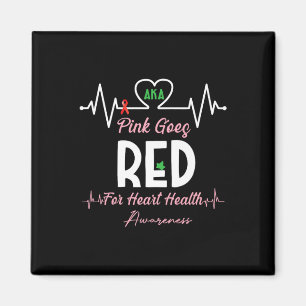 Women Costume Aka Pink Goes Red For Heart Health A Magnet