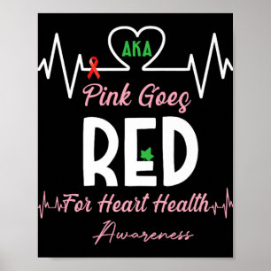 Women Costume Aka Pink Goes Red For Heart Health A Poster