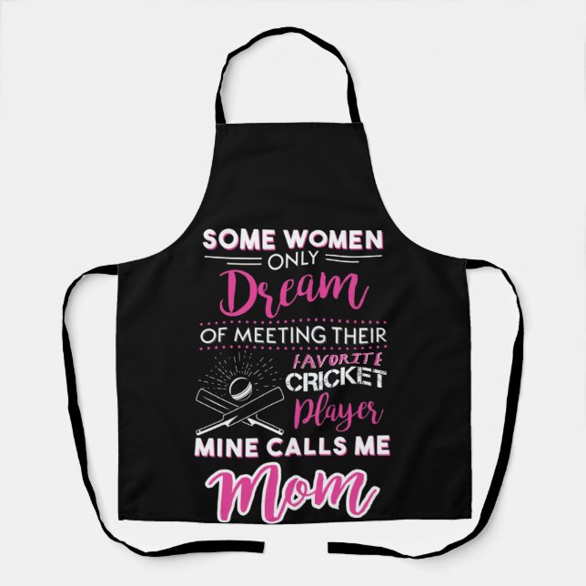 Women Cricket Funny Apron (Front)