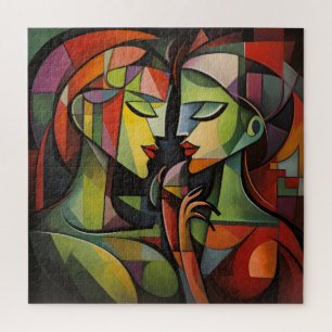 Women Cubism Abstract Art Jigsaw Puzzle