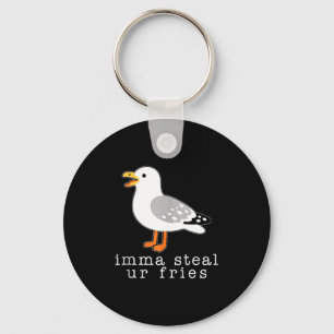 Women Cute Imma Steal Ur Fries Seagull Key Ring