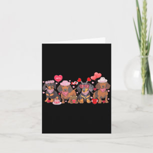 Women Dachshund Valentine’s Day Sausage Dog Bandan Card