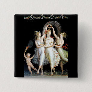 Women Dancing 15 Cm Square Badge