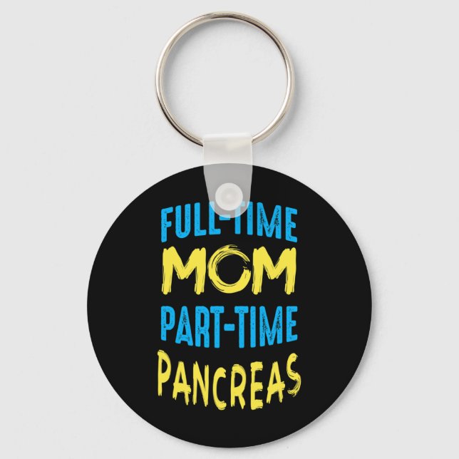 Women Diabetes Awareness Month outfit Mum part tim Key Ring (Front)