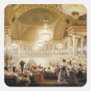 Women Dining at the Tuileries in 1835 Square Sticker