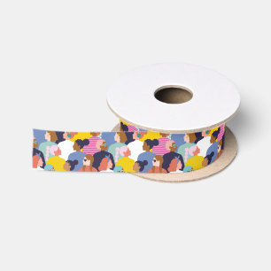 Women Diversity - Women of Different Ethnicity Satin Ribbon
