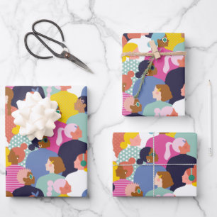 Women Diversity - Women of Different Ethnicity Wrapping Paper Sheet