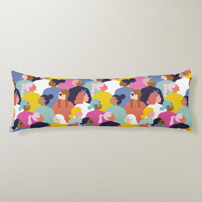 Women Diversity - Women of Various Race Body Cushion (Front)