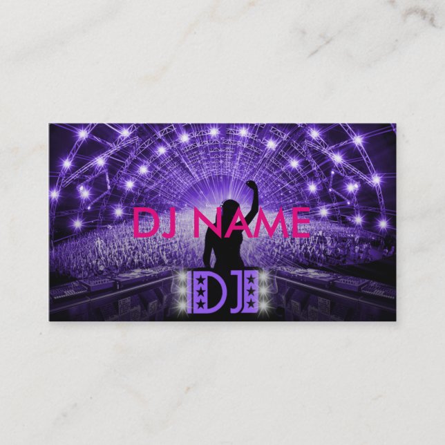 Women DJ business card (Front)