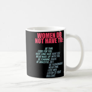Women Do Not Have To Feminist Coffee Mug