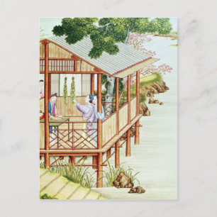 Women doing domestic work postcard